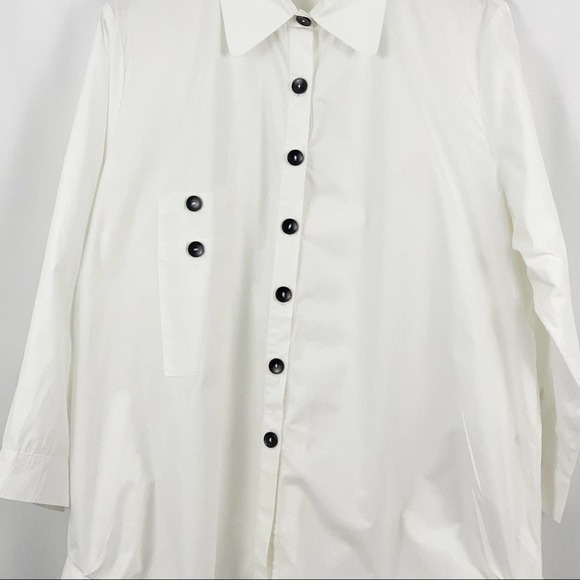 IC by Connie White Button Down Blouse XXL - Picture 2 of 6